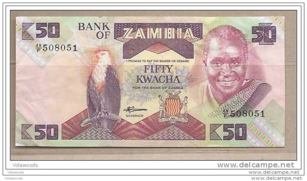 Zambia - Banconota Circolata Da 50 Kwacha P-28a - 1986/8#19 - Zambia