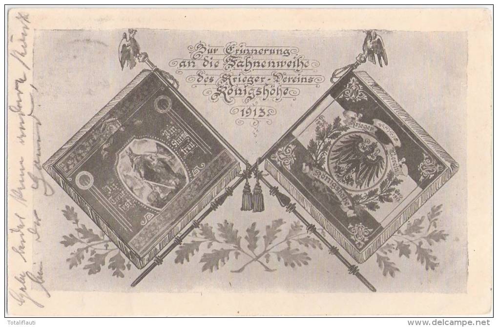 Königshöhe Kreis Lötzen Fahnenweihe Kriegerverein Uzranki 7.10.1913 BISCHOFSBURG Koenigshoehe Kr Loetzen - Ostpreussen