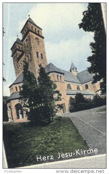 ÄLTERE POSTKARTE GRÜSSE AUS EMSDETTEN HOF DEITMAR PROGYMNASIUM REALSCHULE KIRCHE Schule school church postcard cpa AK