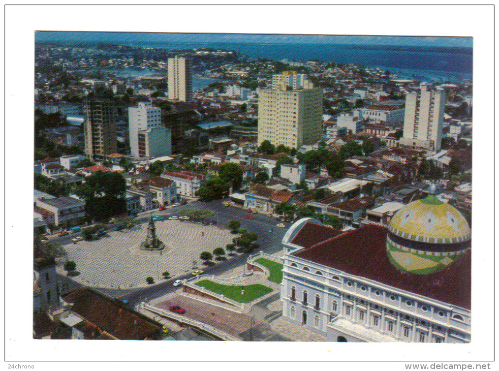 Bresil: Manaus, Praça Sao Sebastiao, Aparecendo Em 1° Plano O Teatro Amazonas (13-1670) - Manaus