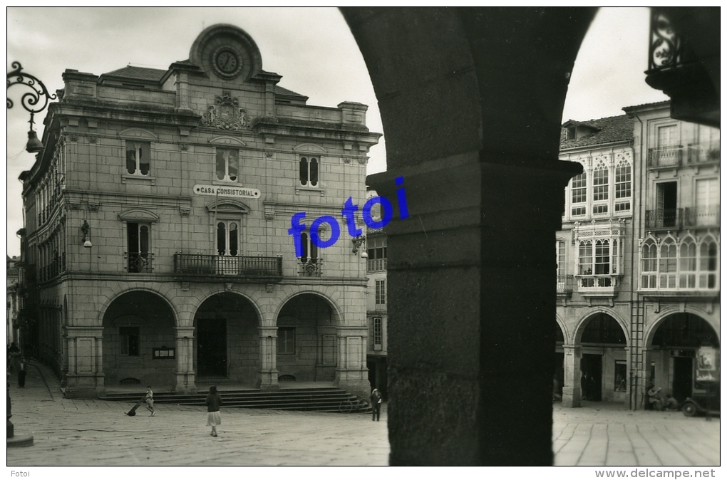 REAL PHOTO POSTCARD PLAZA MAYOR ORENSE GALICIA ESPAÑA SPAIN CARTE POSTALE - Orense