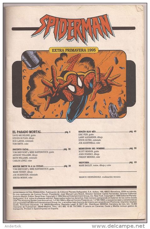 Cómic De SPIDERMAN Antiguo, Del Año 1995 - Cómics Antiguos