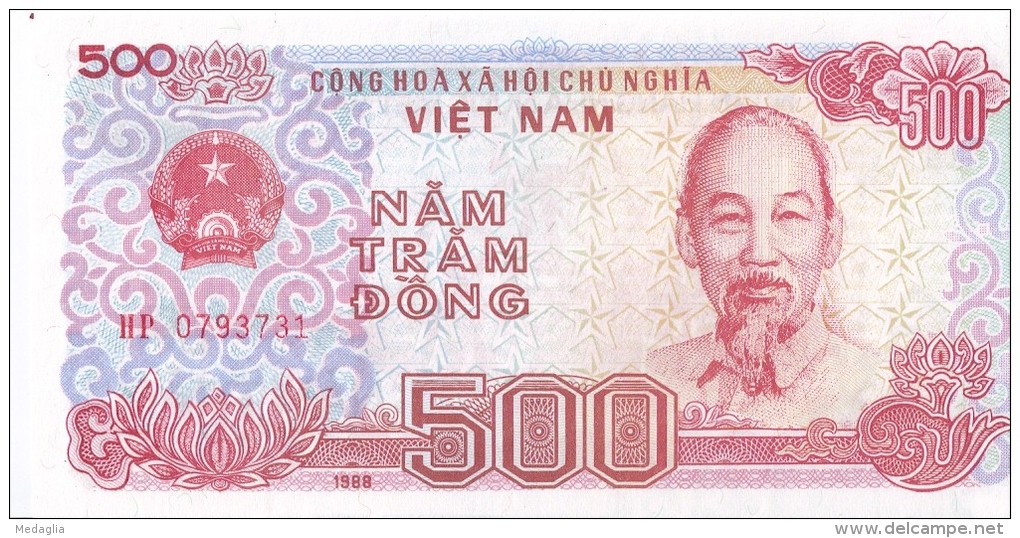 VIETNAM - 500 Dong 1988 - UNC Pick 101 - Vietnam