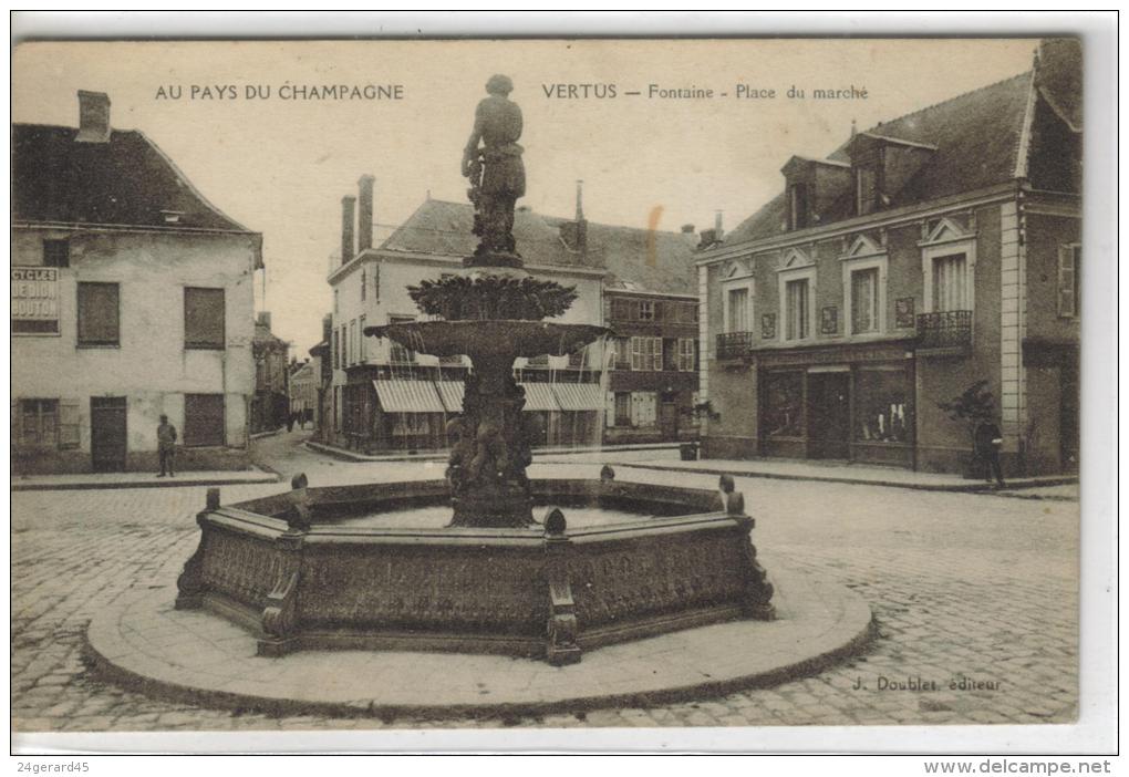 CPA VERTUS (Marne) - La Fontaine Place Du Marché - Vertus