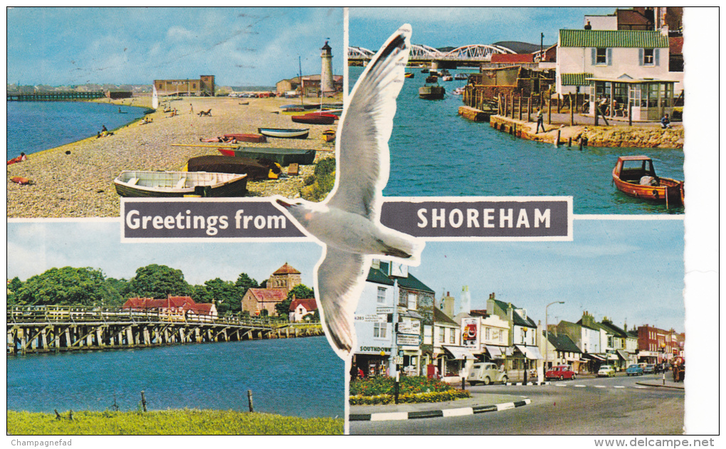 ANGLETERRE, SUSSEX, WORTHING, GREETINGS FROM SHOREHAM - Worthing