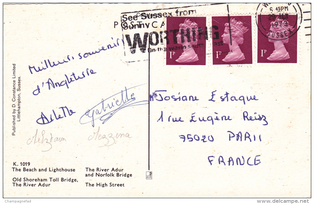 ANGLETERRE, SUSSEX, WORTHING, GREETINGS FROM SHOREHAM - Worthing