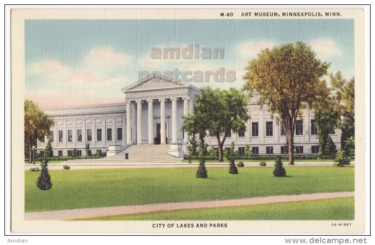 USA, MINNEAPOLIS MN ~ INSTITUTE OF ARTS ~ C1940s Unused Vintage Postcard ~MINESSOTA MUSEUM  [4000] - Minneapolis