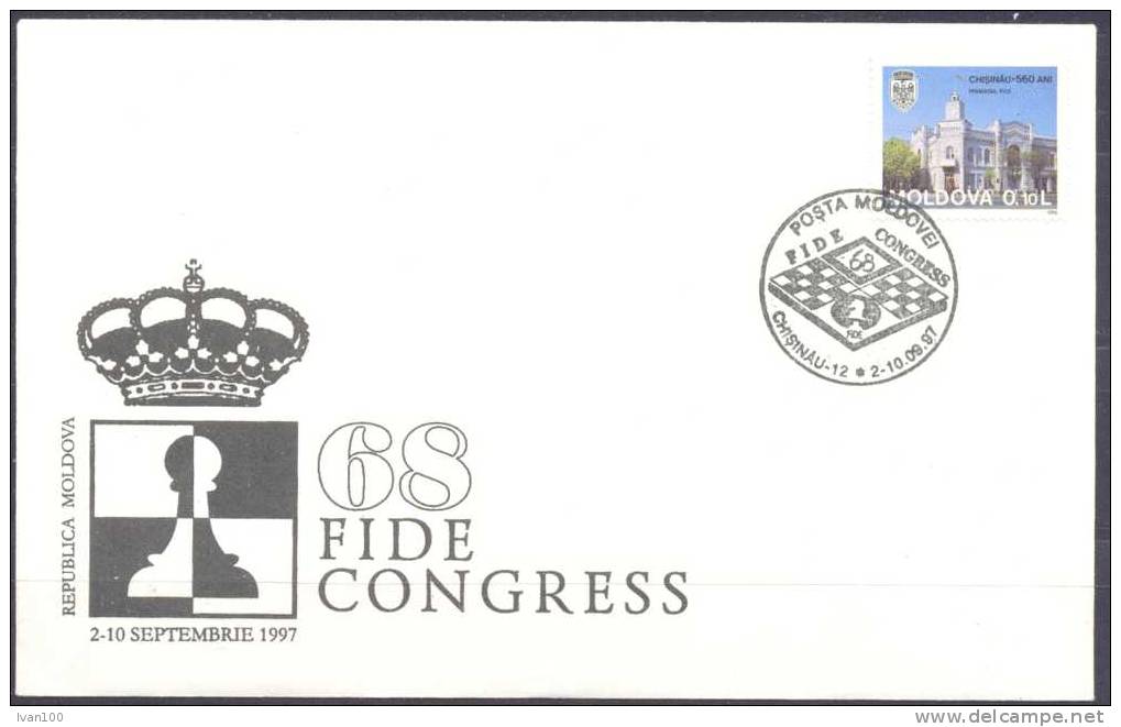 1997. Moldova, Chess, 68th Congress FIDE, Kishinev, Cover With Special Postmark, Mint/** - Scacchi