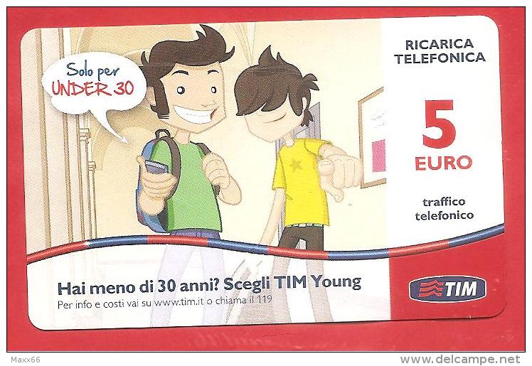 ITALIA - TIM - RICARICARD - RICARICA - TIM YOUNG - SCAD. FEBBRAIO 2015 - 5 EURO - [2] Sim Cards, Prepaid & Refills