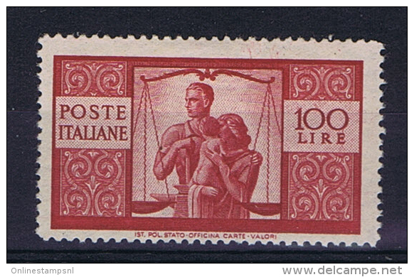 Italy  Sa 565 Mi 704 1945, MH/*, Perforation 14 - 1946-60: Neufs