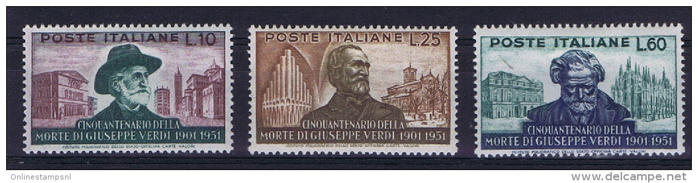 Italy  Sa 677-679  Mi 850-852 1951, MH/* - 1946-60: Nuevos