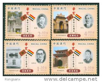 2011 MACAO 100 ANNI OF Xinhai Revolution 4V+MS - Ungebraucht