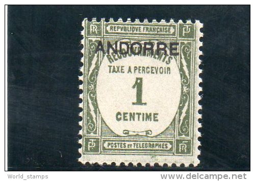 ANDORRE FRANCAISE 1931-2 TAXE * - Unused Stamps