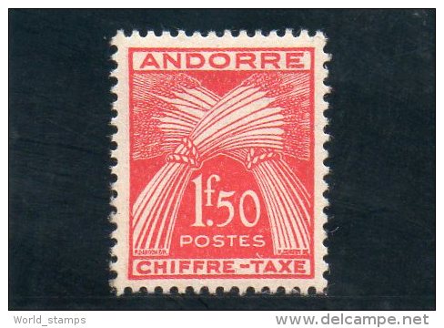 ANDORRE FRANCAISE 1943 TAXE * - Unused Stamps