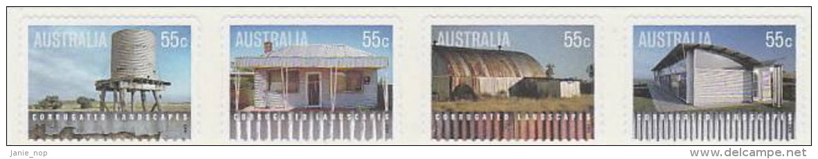 Australia 2009 Corrugated Landscapes P&S Set 4 MNH - Feuilles, Planches  Et Multiples