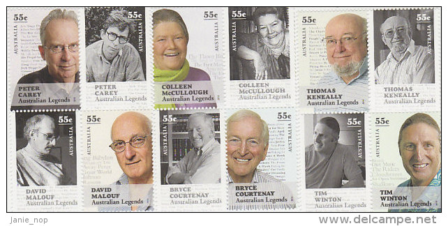 Australia 2010 Australian Legends MNH Set - Volledige & Onvolledige Vellen