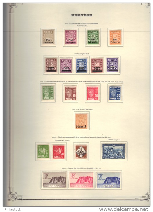 NORVEGE Collection Compléte */** 1922/24 à 1990 Avec BF, PA, Services, BF Spéciaux Etc... - Colecciones