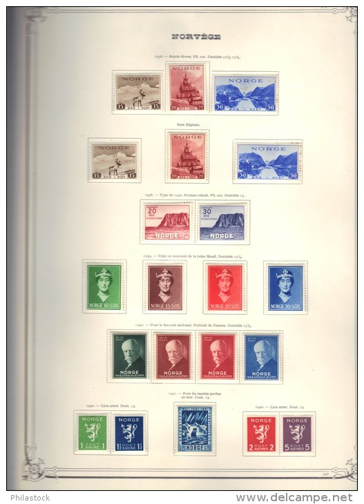 NORVEGE Collection Compléte */** 1922/24 à 1990 Avec BF, PA, Services, BF Spéciaux Etc... - Colecciones