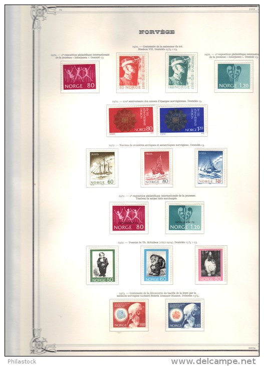 NORVEGE Collection compléte */** 1922/24 à 1990 avec BF, PA, Services, BF spéciaux etc...