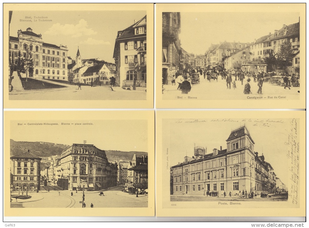 24 Carte Postale Bienne ° Reproductions / 24 Postkarten  Bienne ° Reproduktionen - Bienne