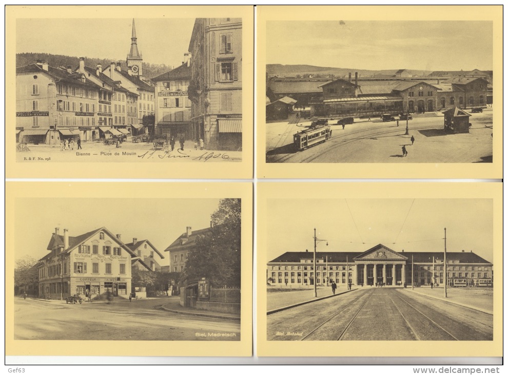 24 Carte Postale Bienne ° Reproductions / 24 Postkarten  Bienne ° Reproduktionen - Bienne