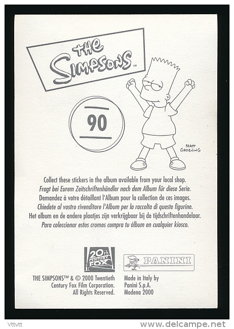 Panini, THE SIMPSONS (2000), N° 90, Matt Groening, Get Duffed, Duff Beer - Other & Unclassified