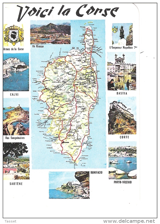 Corse 20: Géographie :  Carte Géographique De L'ile   Et Mutivues De L'ile  D'aprés Cartoguides Shell Berre - Cartes Géographiques