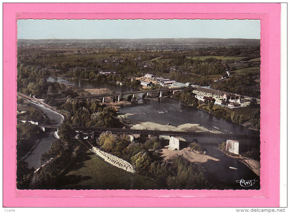 DIOU (03) / CPSM Gd Format  / Les Ponts Sur La Loire / Vue Aérienne / Colorisée - Autres & Non Classés