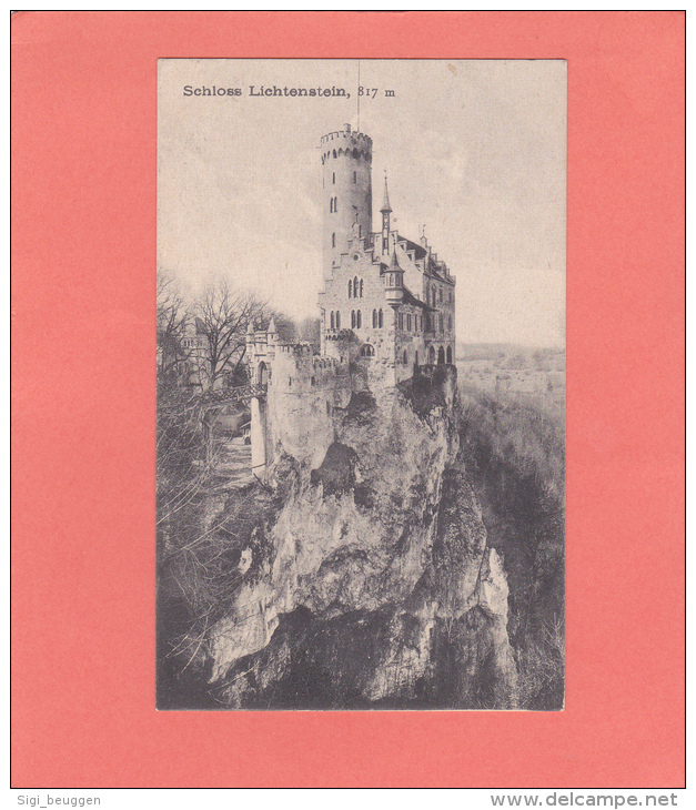 AK / Schloss Lichtenstein / Honau Ortsteil Von Lichtenstein / Gel.1910 / Hochformat / Schwarzweiß - Reutlingen