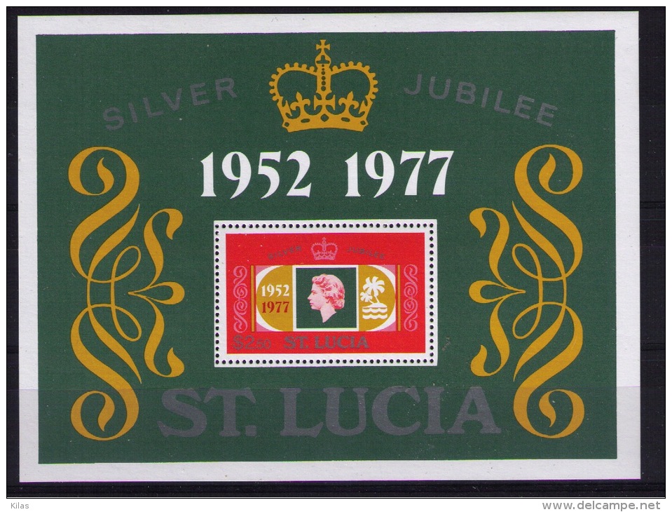 ST. LUCIA 1977 Silver Jubilee MNH - St.Lucia (1979-...)
