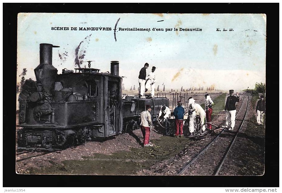 TRAIN DECAUVILLE LE RAVITAILLEMENT  TRES RARE - Eisenbahnen