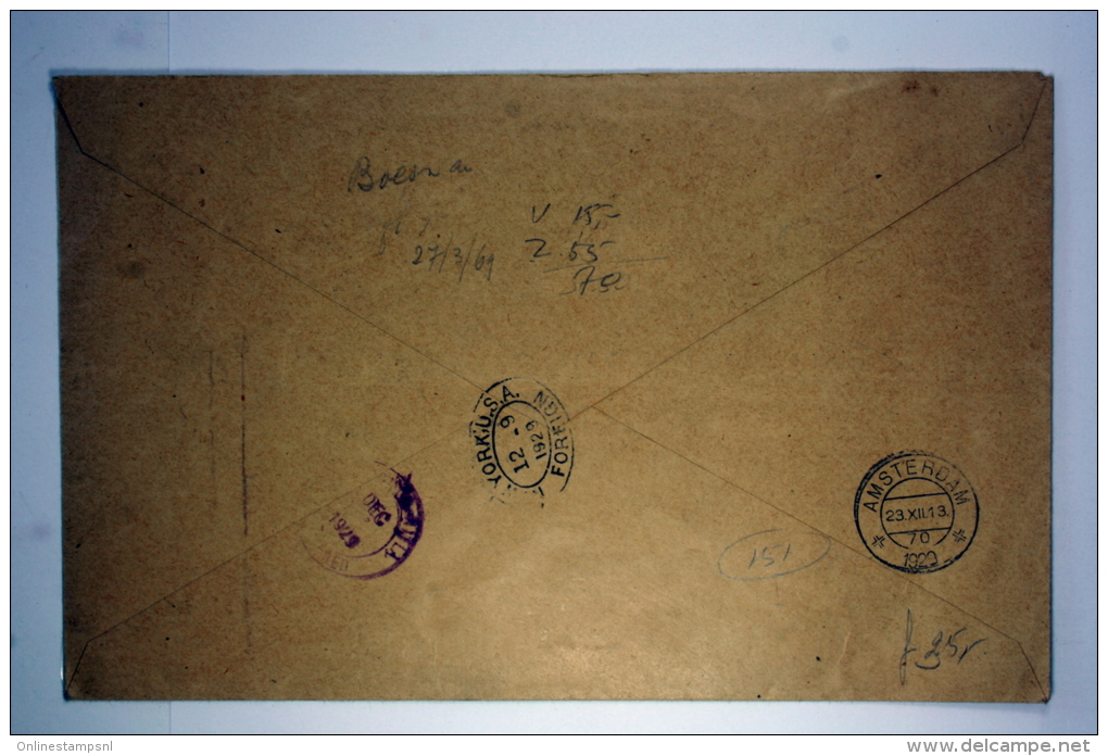 Suriname: Registered Airmail Cover 1929, Paramaribo Amsterdam, NVPH 130-136 Complete Set - Suriname ... - 1975