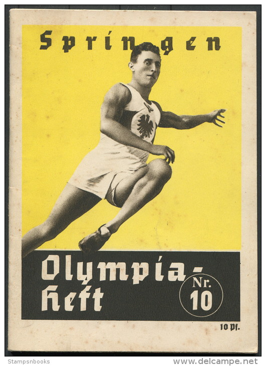 1936 Berlin Olympics Olympia Heft 10 Springen Athletics  Booklet - Books