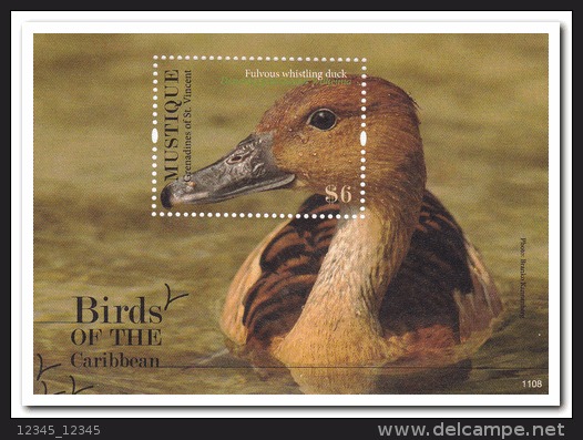 Mustique 2011 Postfris MNH Fulvous Whistling Duck, Ducks - St.-Vincent En De Grenadines