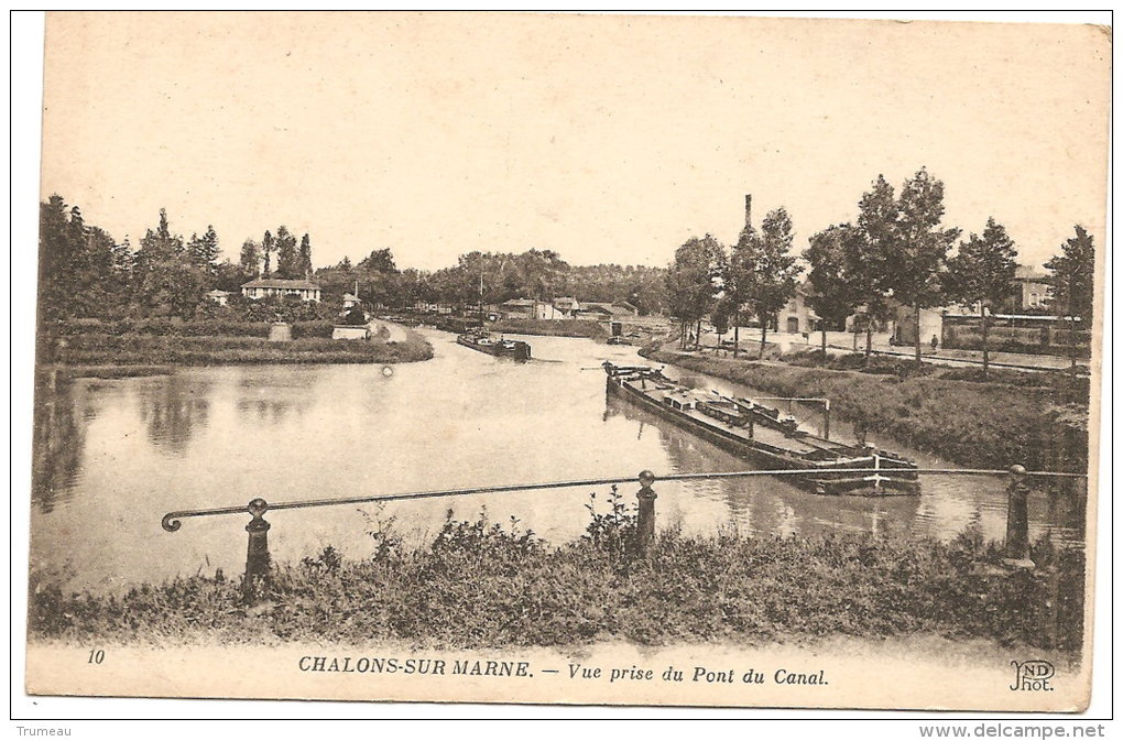 CHALONS SUR MARNE-VUE PRISE DU PONT DU CANAL - Châtillon-sur-Marne