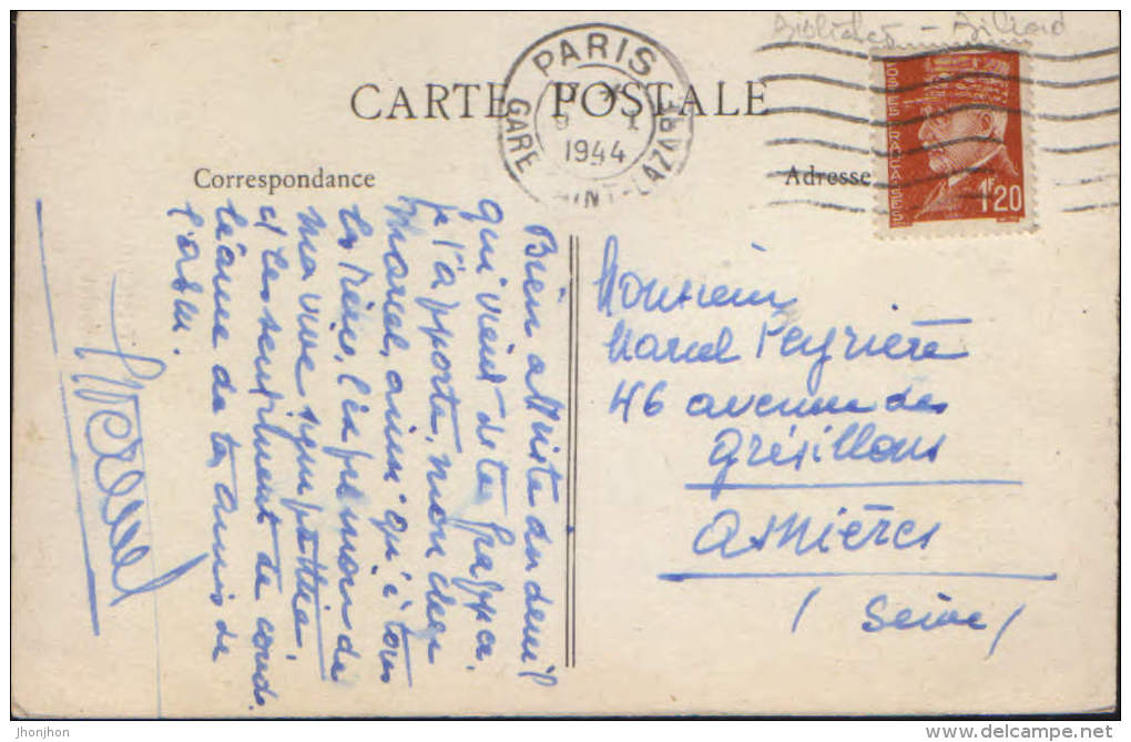 France-Carte Postale 1944-Salle Gabriel-Soulet-2/scans - Libraries