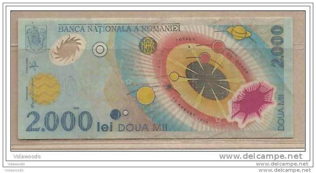 Romania - Banconota Plastificata Circolata Da 2000 Lei - 1999 - - Romania