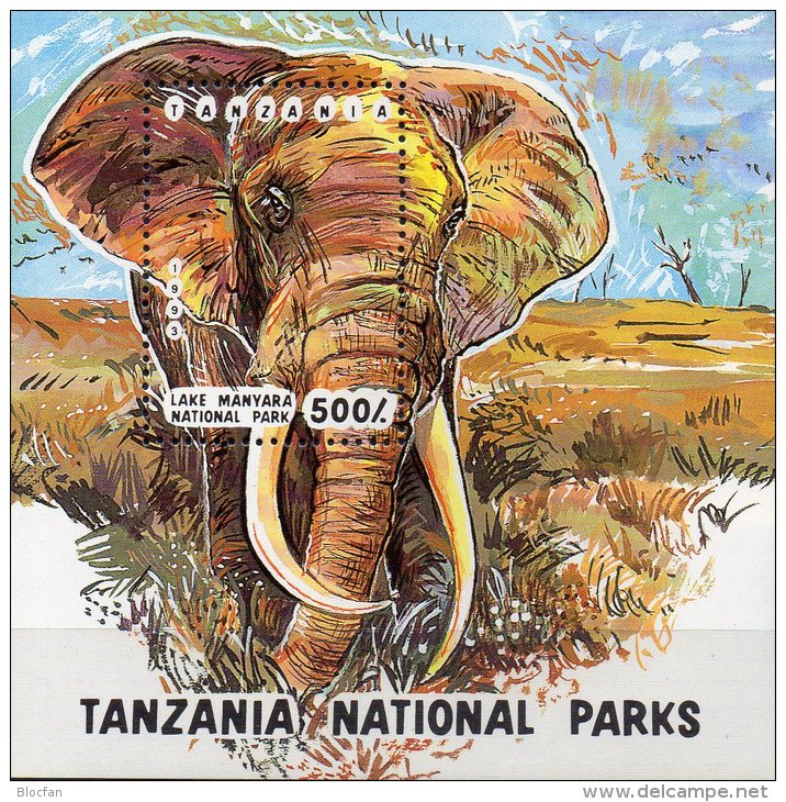 Im Nationalpark Naturschutz Elefant Afrika 1993 Tanzanie Block228 ** 4€ Bf WWF M/s Fauna Bloc Elephant Sheet Of Tansania - Vrac (max 999 Timbres)