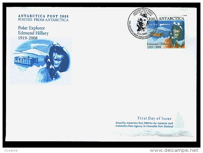 Antarctica Post Edmund Hillary First Day Cover. - Other & Unclassified