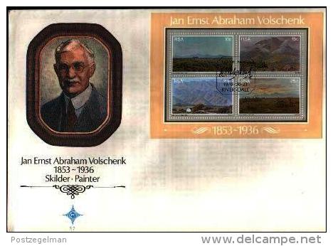 REPUBLIC OF SOUTH AFRICA, 1978, Paintings Volschenk, First Day Cover Nr.3.10ms Block 4 - Covers & Documents