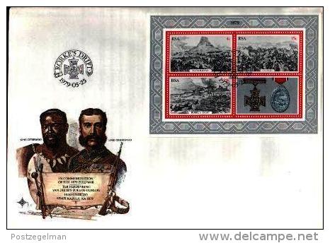 REPUBLIC OF SOUTH AFRICA, 1979, Zulu War, First Day Cover Nr.3.14ms Block 5 - Covers & Documents