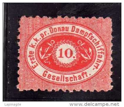 AUTRICHE 1868-70 Cie Navigation Danubienne N° 4 Neuf* Sans Gomme - Neufs