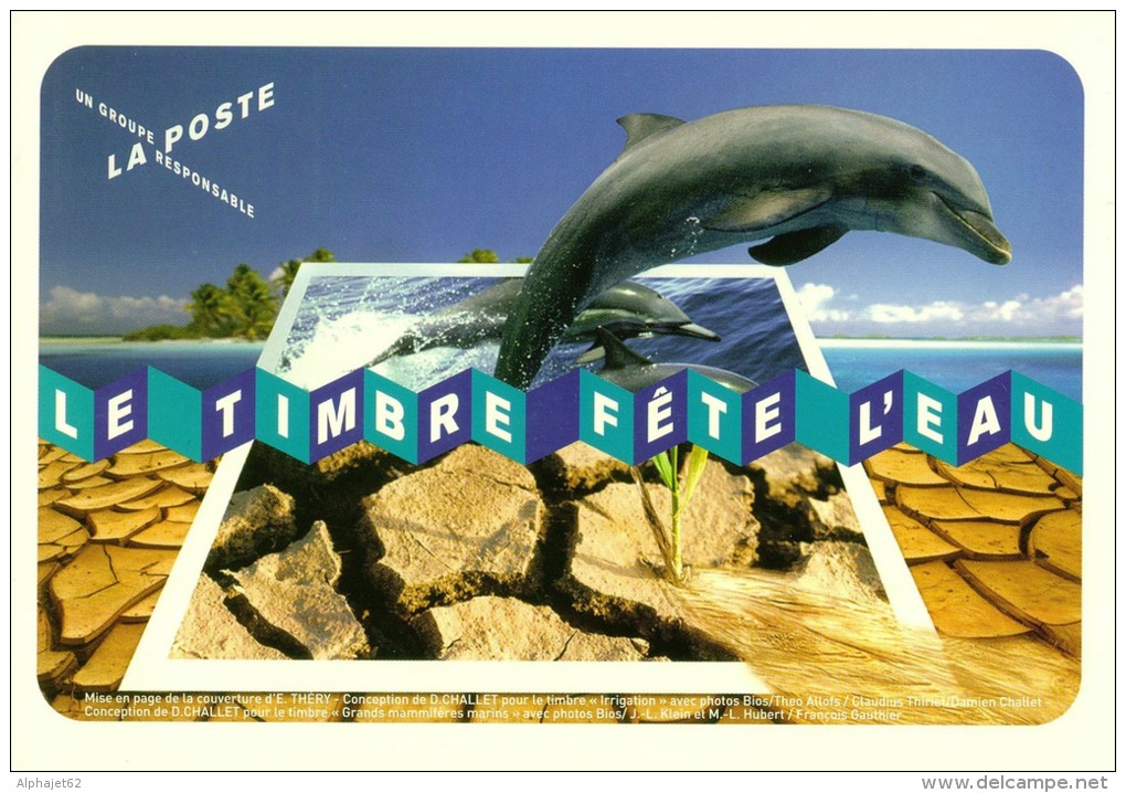 Dauphin - ENTIER POSTAL - FRANCE - Le Timbre Fete L'eau - Delfines