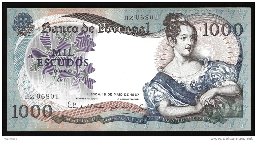 PORTOGALLO (PORTUGAL) : 1000 Escudos -1967  - P172 - XF+ - SN:HZ06801 - Portugal