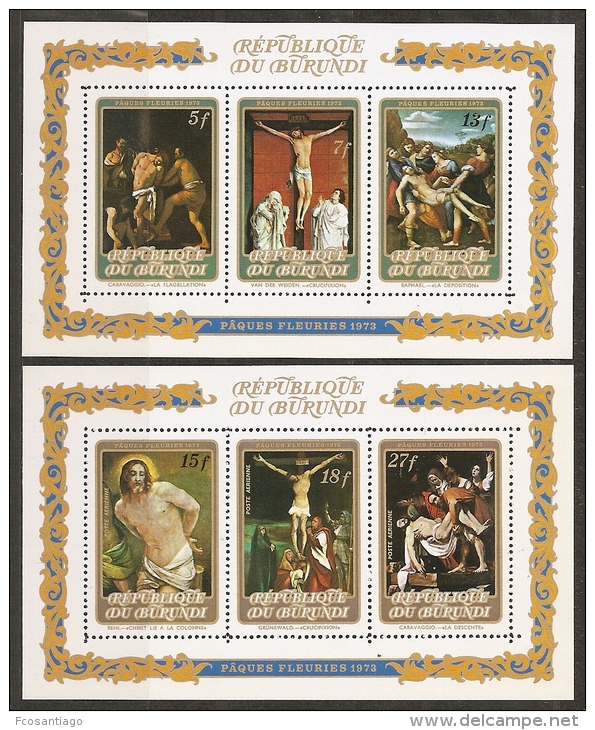 PINTURA - BURUNDI 1973 - Yvert #H67/68 - MNH ** - Religión