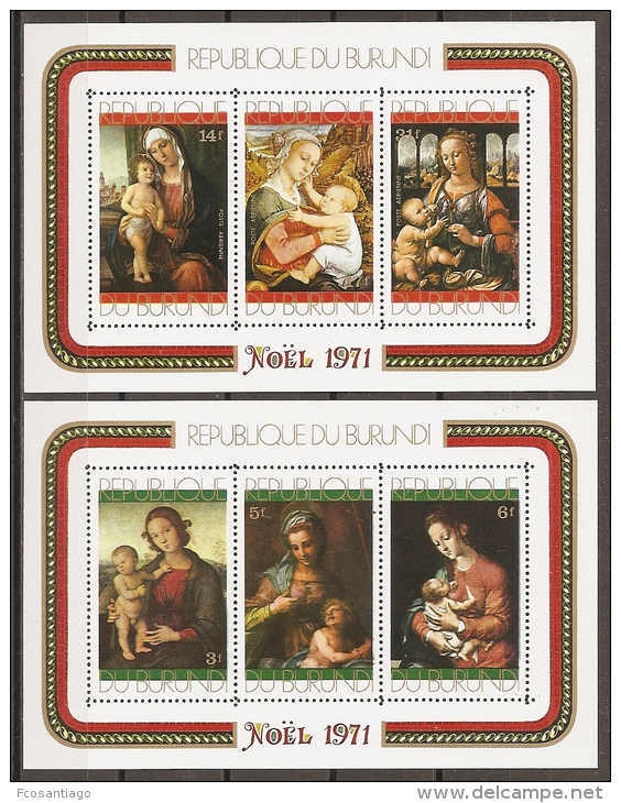 PINTURA - BURUNDI 1971 - Yvert #H49/50 - MNH ** - Religión