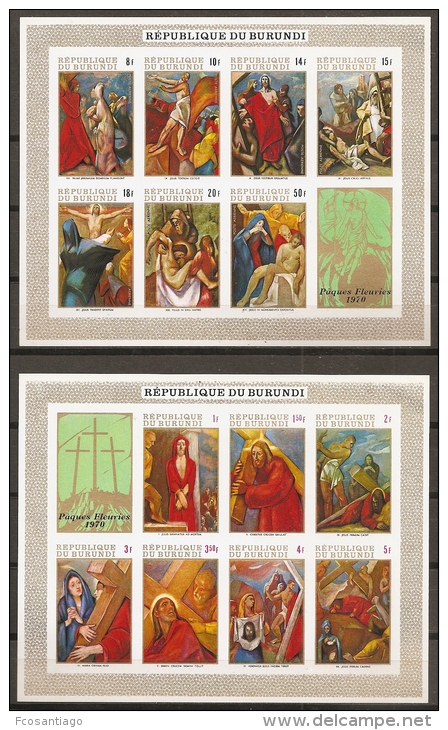 PINTURA - BURUNDI 1970 - Yvert #H37/38 - MNH ** - Religión