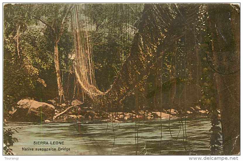 Mai13 1407 : Sierra Leone  -  Native Suspension Bridge - Sierra Leona