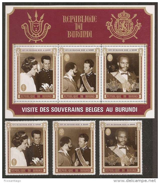 FAMILIAS REALES - BURUNDI 1970 - Yvert #A182/84+H42 - MNH ** - Familias Reales