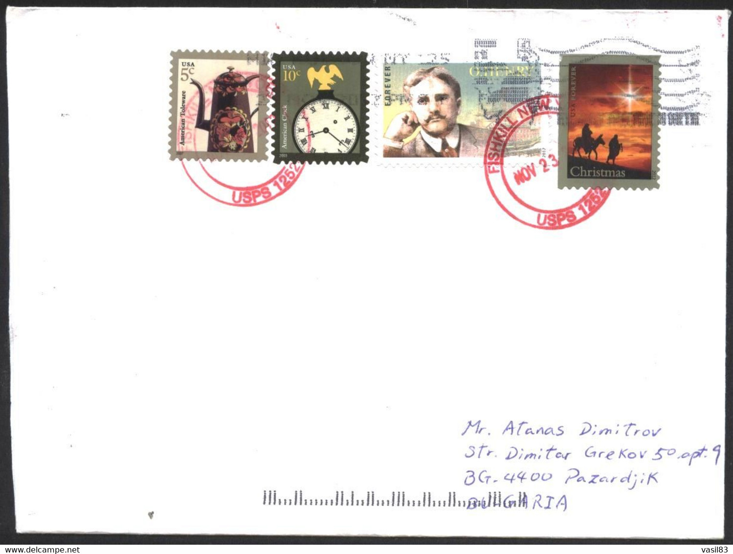 Mailed Cover (letter) With Stamps O'Henry, Ghristmas From  USA US - Cartas & Documentos